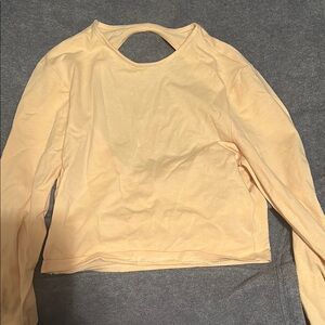 Chic Long Sleeve Top in Soft Peach